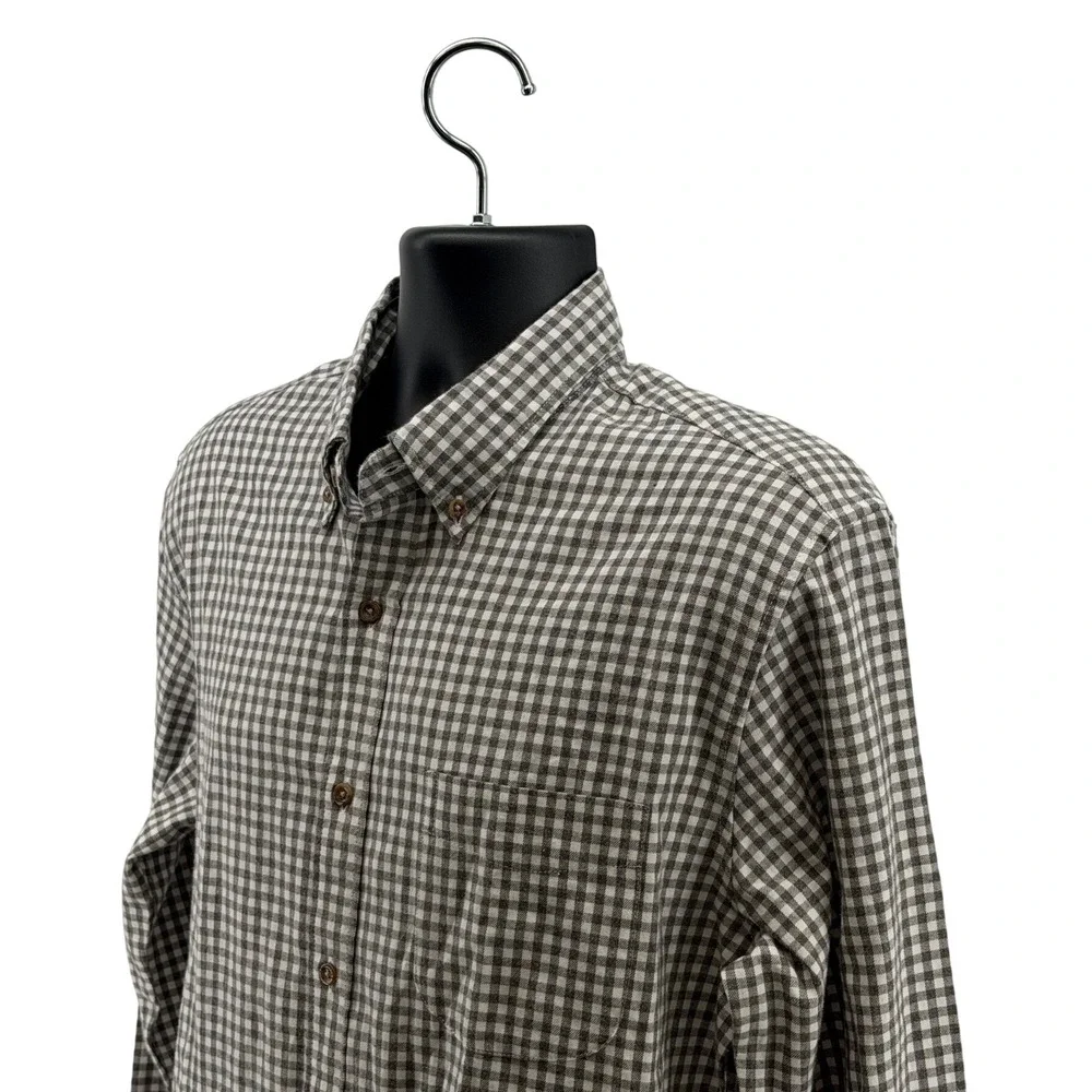 J.Crew Button Down Mens L Gingham Brushed Twill Slim Fit Long Sleeve Casual